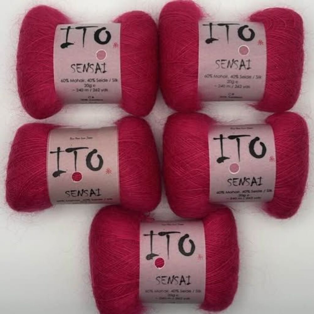 ITO Sensai Mohair Silk Yarn - 308 Azalea (5 Balls) - #378